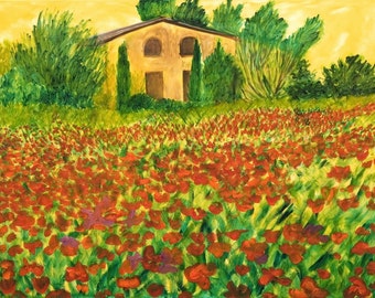 Poppy Painting-Beautiful Bonnieux