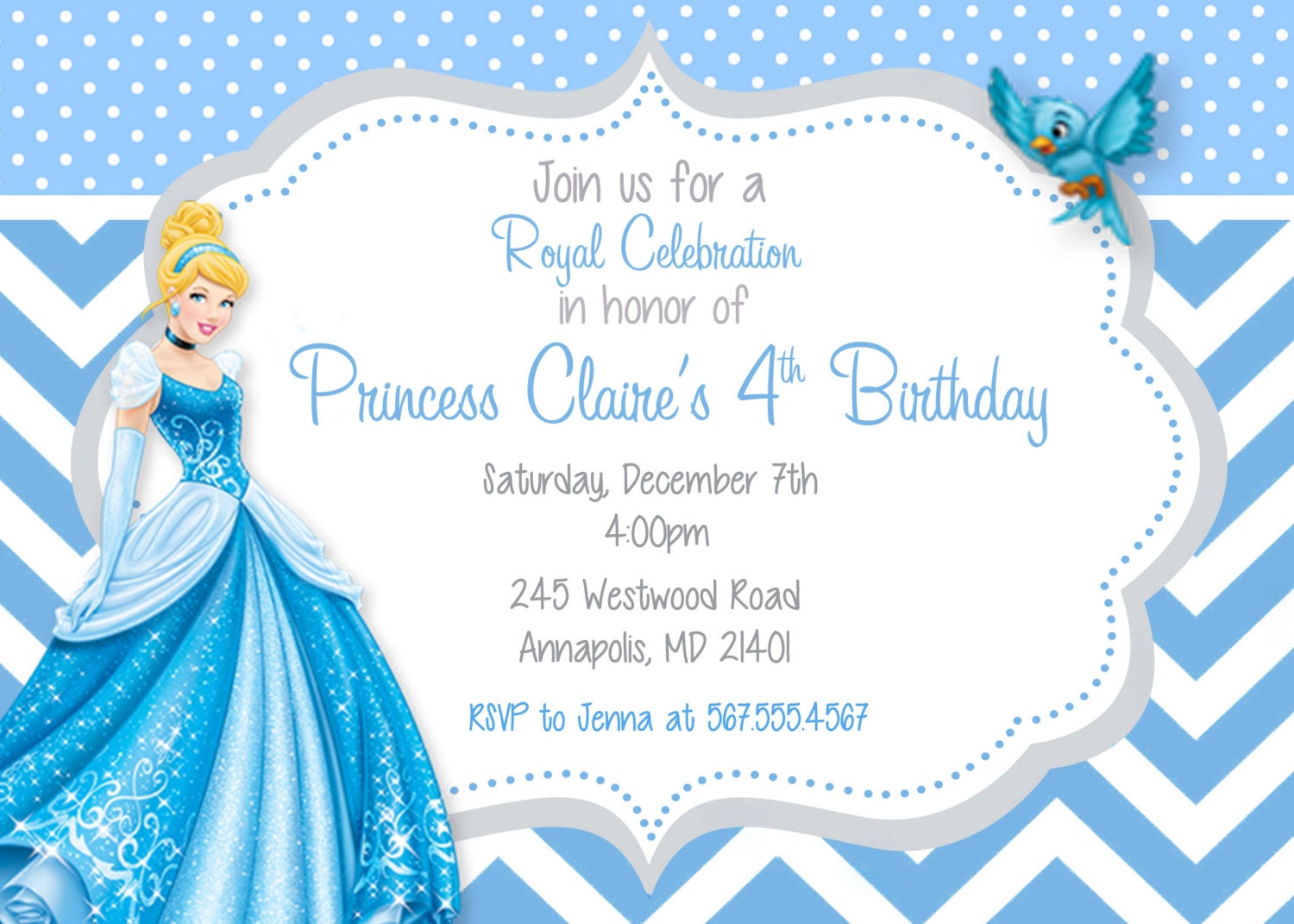 Cindereall Birthday Invitations 10