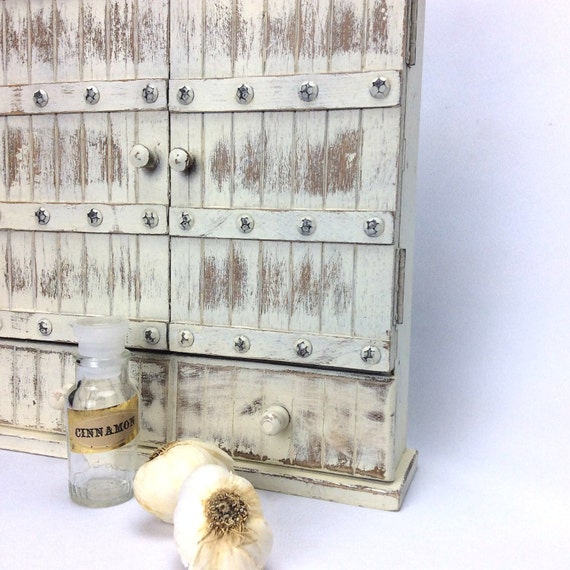 WHITE SPICE RACK For Sale Vintage Rustic Spice by shabbyshores