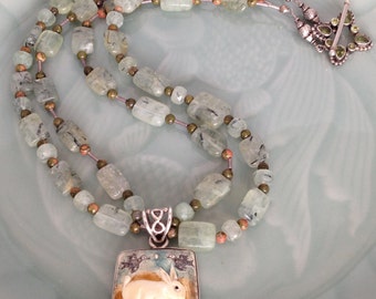 Jasper Slab in Pink Necklace main image 0