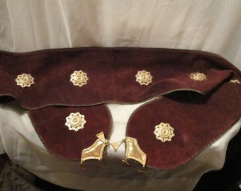 One of a kind Rust Suede Wrap Belt