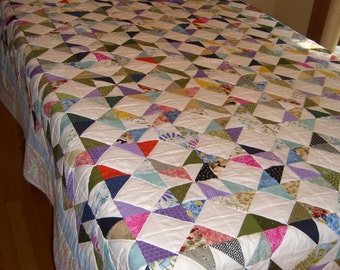Items similar to Queen Size Patchwork Quilt, Cabin Plaid, ALL NATURAL