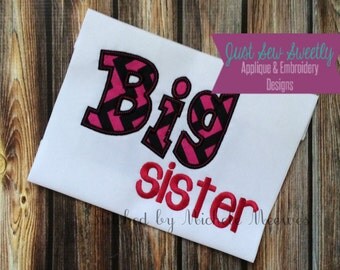 Big Sister Applique Design - Embroidery Machine Pattern