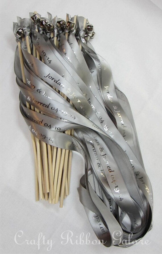 ... Wedding Wands 25 Single streamer with bells. Your choice of colors