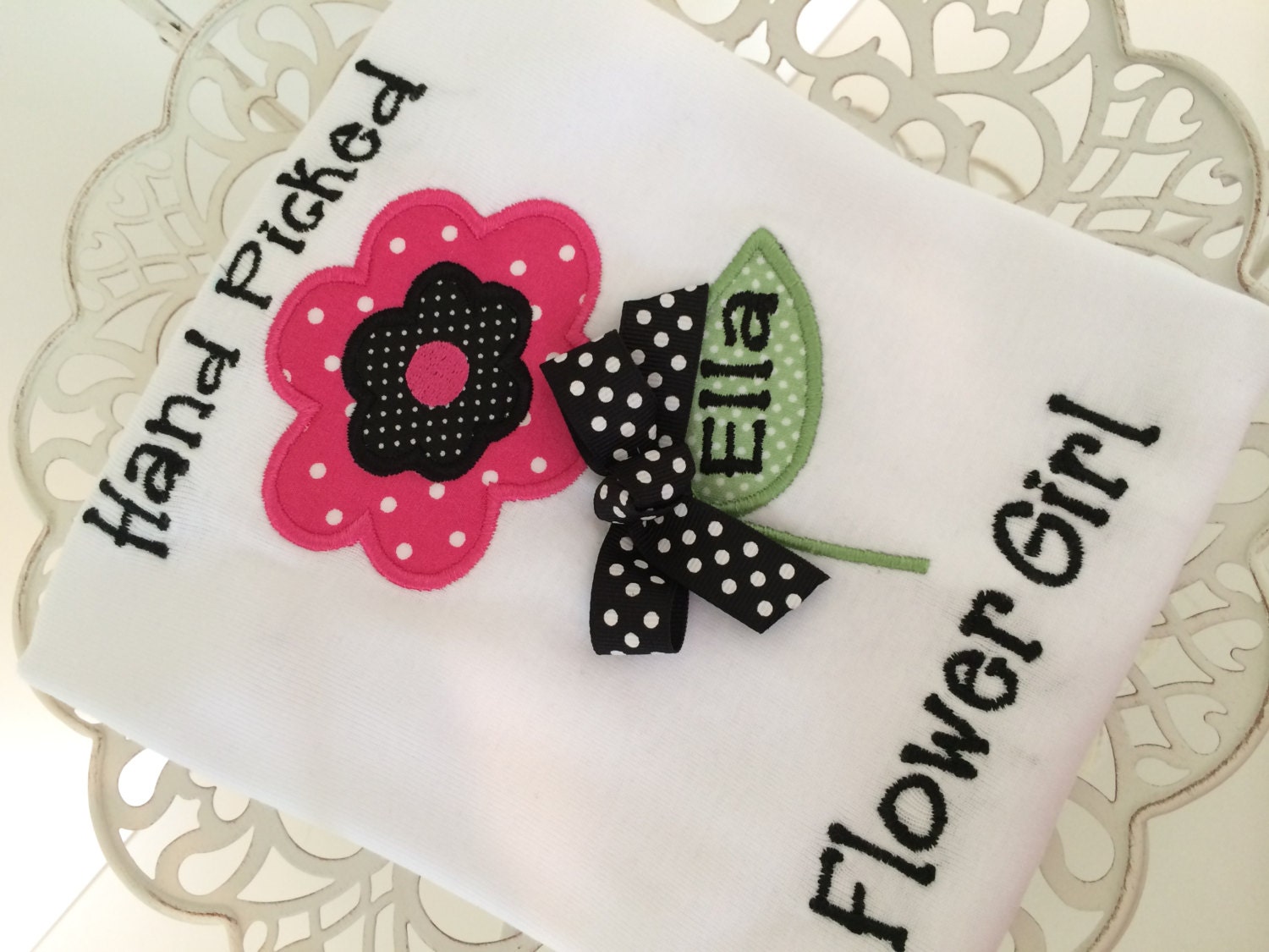 Personalized Flower Girl TShirt by on Etsy