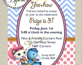 Sheriff Callie Printable Birthday Invitation