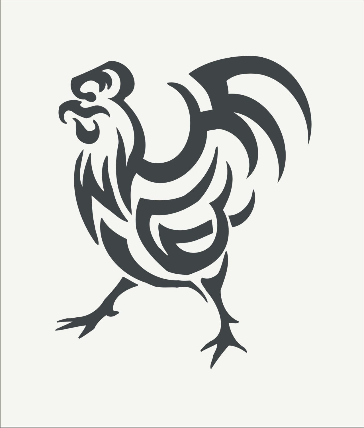 Items similar to Stencils Rooster Design #1 4.5