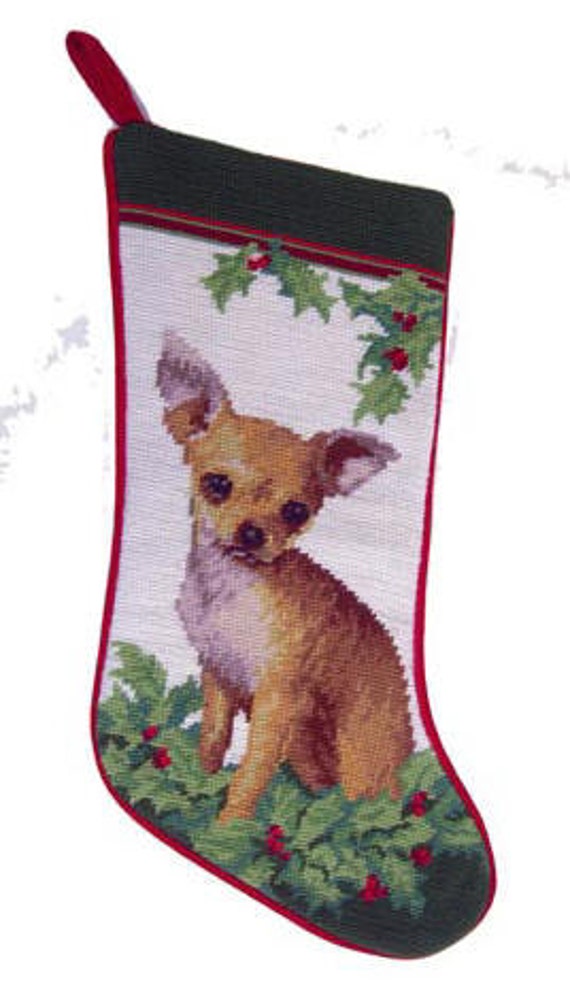 Chihuahua Personalized Needlepoint Christmas by BABarkerGifts