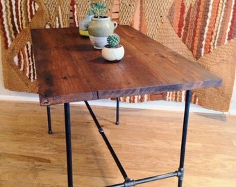 bar height reclaimed wood dining table