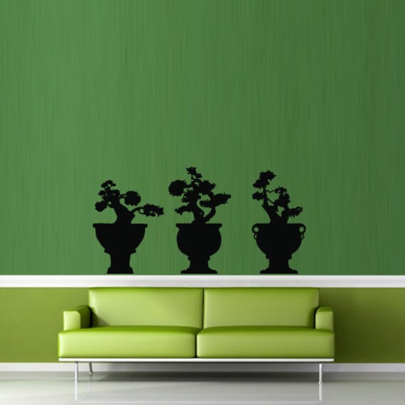 Wall decal decor decals art bonsai tree Japan by DecorWallDecals