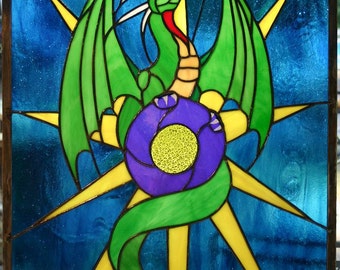 Stained Glass Panel - Dragonstar
