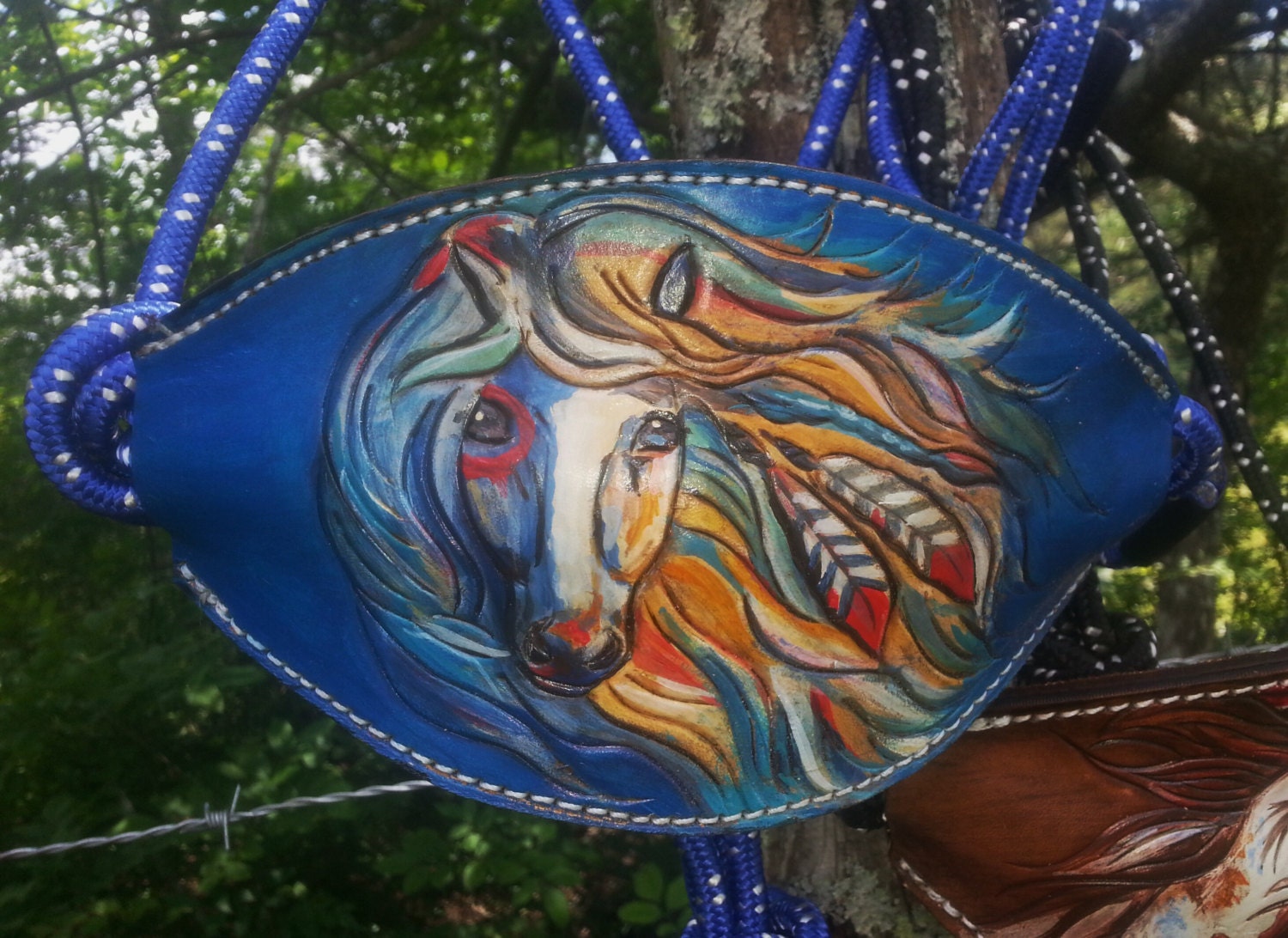 Items similar to Blue Moon War Pony Bronc Halter on Etsy