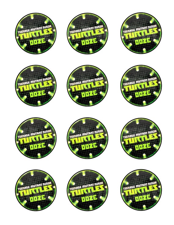 Items Similar To Printable OOZE Favor Labels Teenage Mutant Ninja