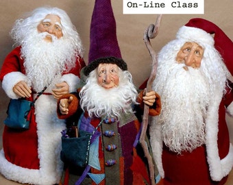An Online Class: Santa Playshop with Maureen Carlson available until Dec. 31, 2017. Support materials include links to on-line Videos