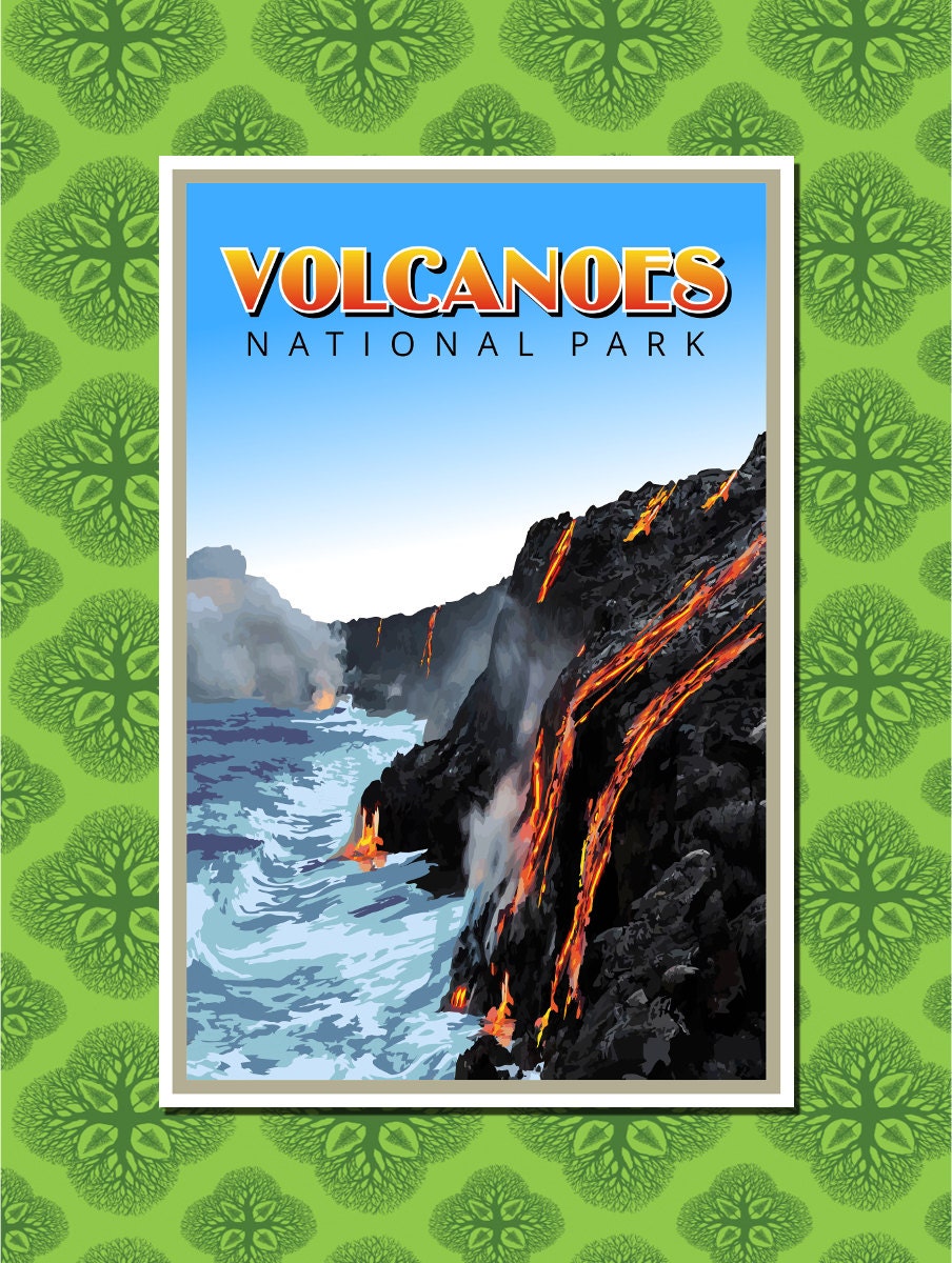 Hawaii Volcanoes National Park Travel Poster Wall Decor 7