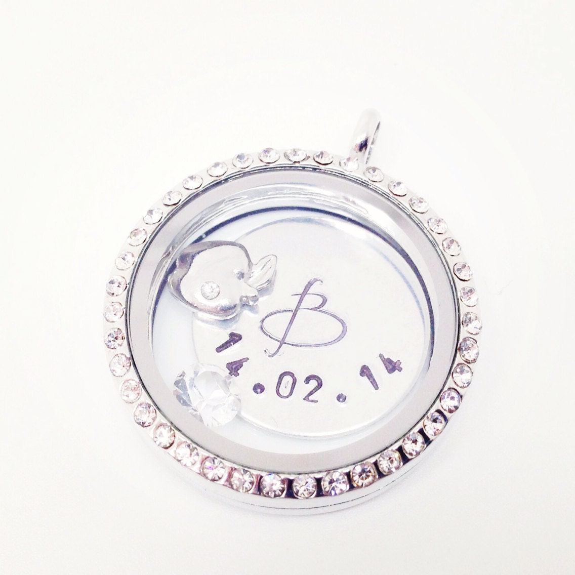 Glass Lockets Personalized Glass Locket by GlamAndCoJewellery