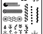 IN STOCK!!! -- PTP Elements - Red Rubber Stamps Unmounted Sheets - Set #3
