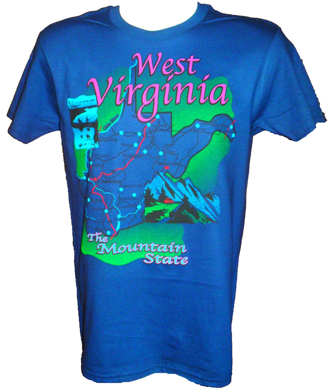 West Virginia The Mountain State TShirt U.S. by UScustomTees