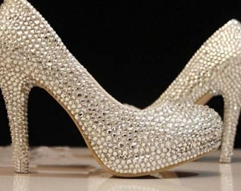 sparkly wedding shoes bling bridal shoes diamond frost shoes crystal ...