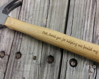 Father's Day Hammer - Engraved Wooden Handled Hammer - Personalized Hammer - Gift for Dad - Groomsmen Gift