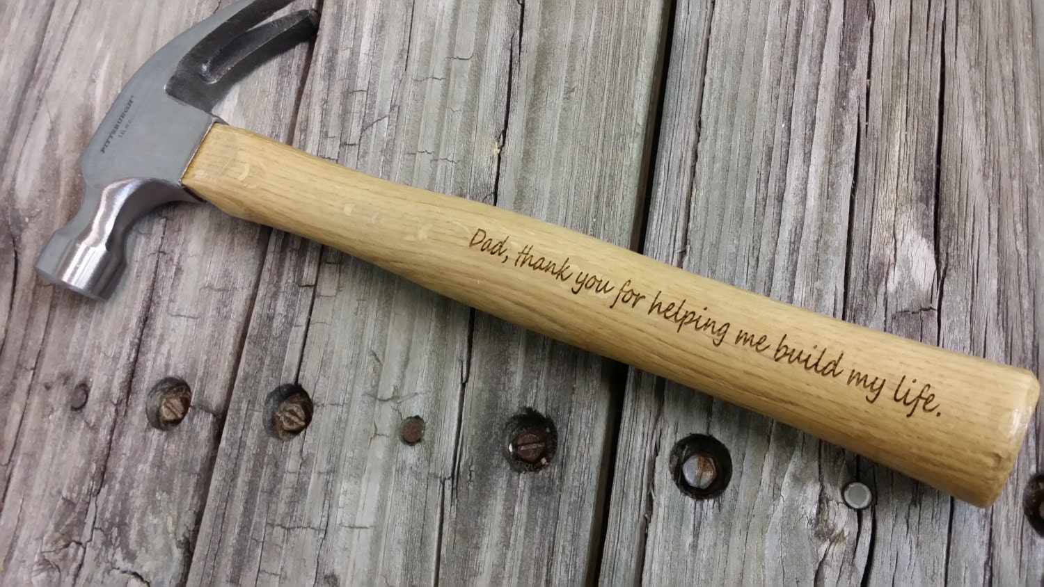 Engraved Wooden Handled Hammer Personalized by NeedmoreHeart