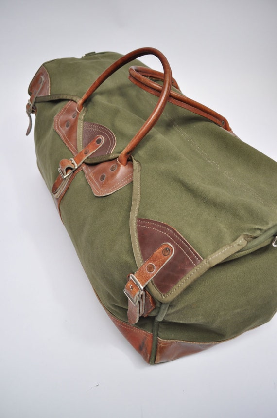 orvis leather duffle