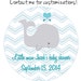 Printable baby shower mason jar label PDF for boy Chevron