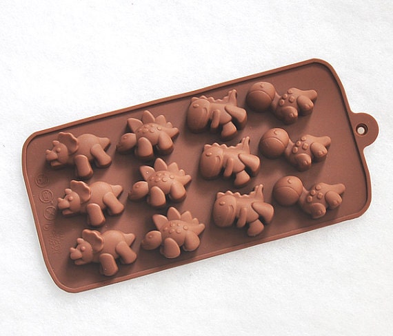 Cute Dinosaurs Silicone Chocolate Mold Silicon Mini Soap ...