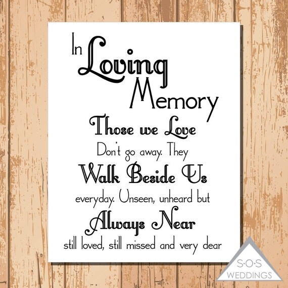 Best in loving memory free printable | Aubrey Blog