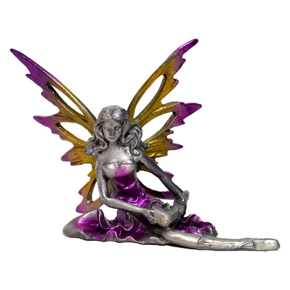 Items similar to Pewter Fairy Figurine/Statue For Decoration Collection