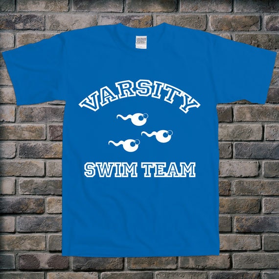 varsity swimming sperm shirt