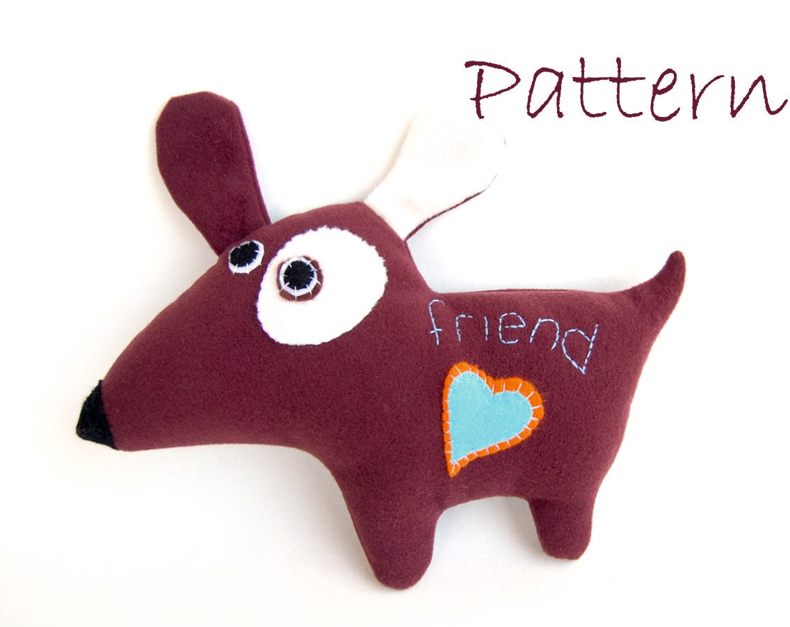 plush toy dog pattern stuffed animal easy sewing toy instant