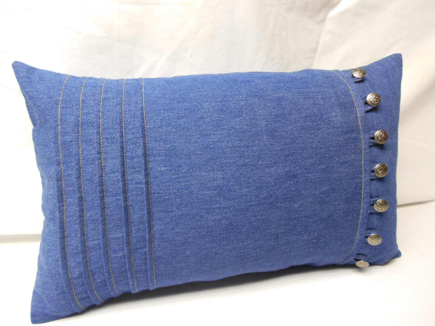 blue lumbar pillow