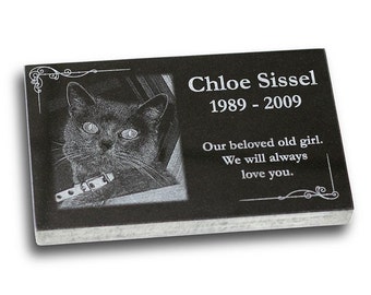 Standard Pet Grave Marker Headstone (Small 7" x 4" x 1") for Dogs & Cats