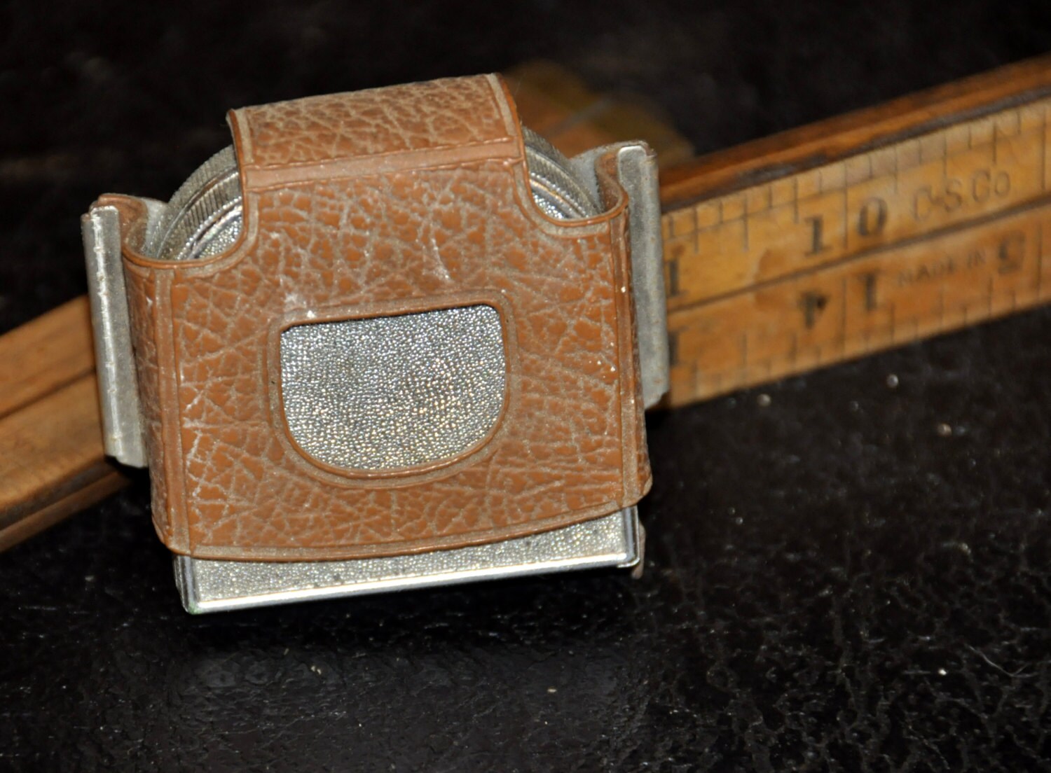 Tape Measure & Holder With Metal Clip. Gift for Him. Vintage