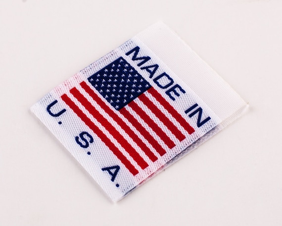 Made In USA Woven Clothing Labels Folded with by LabelsAndRibbon