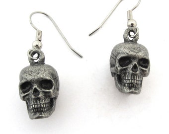 Skull Earrings - Human skull, Skull Jewelry