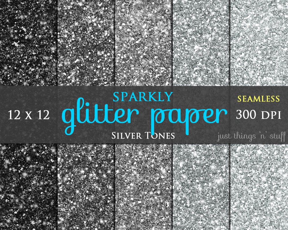 Download Glitter Digital Paper Silver Glitter Seamless by ...