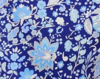 Sunshine Linen - Bellflower - Navy by Dena Designs for Free Spirit Fabrics