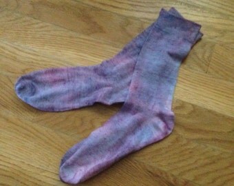 Tie-Dye Pilates Socks - Plum/Yellow main image 0