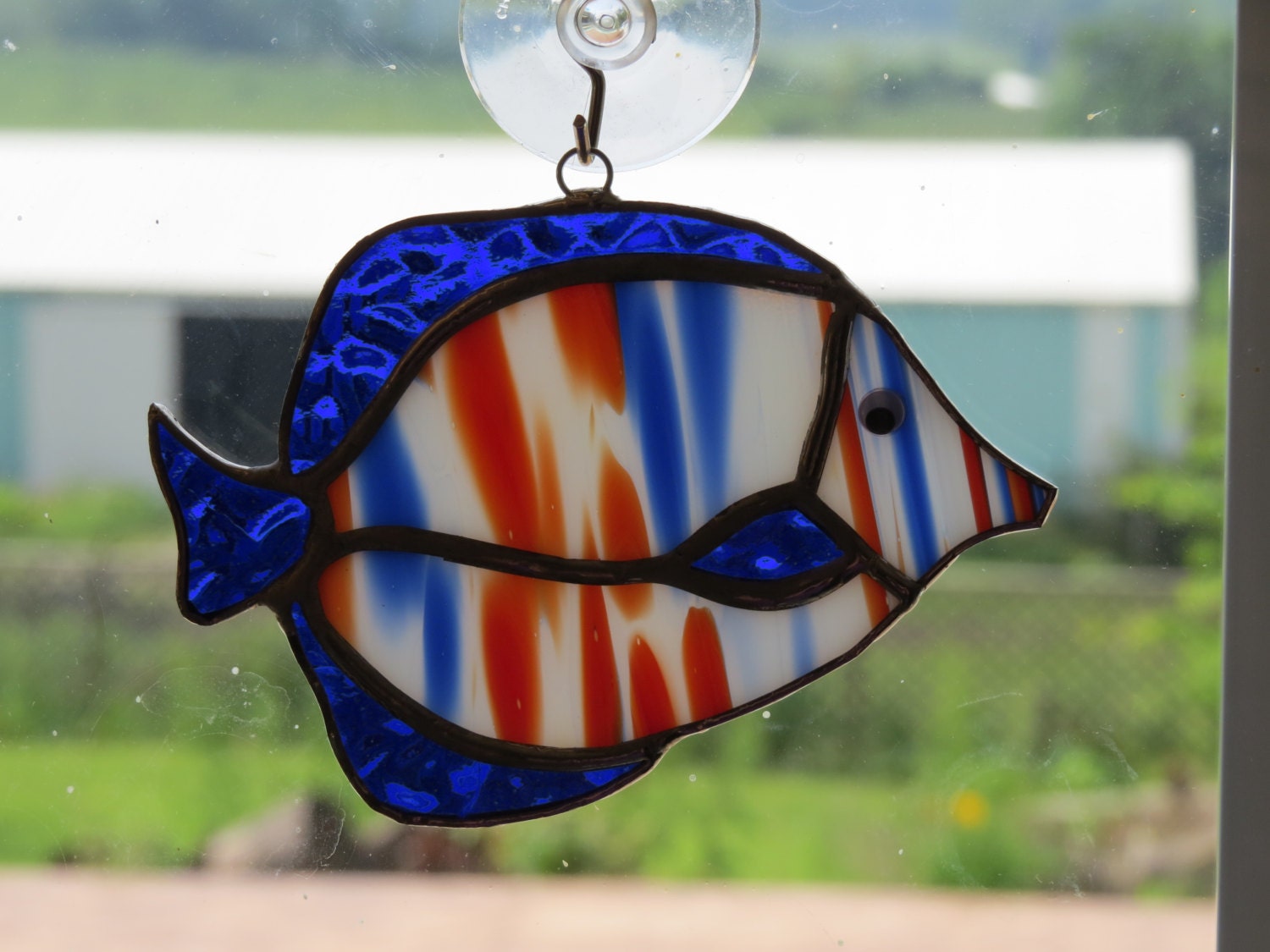 Handmade Stained Glass Tropical Fish Suncatcher by QTSG on Etsy