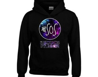Galaxy 5sos Hoodie Five 5 Seconds of Summer Hoodie Galaxy Sparkle 5 SOS Hoodie
