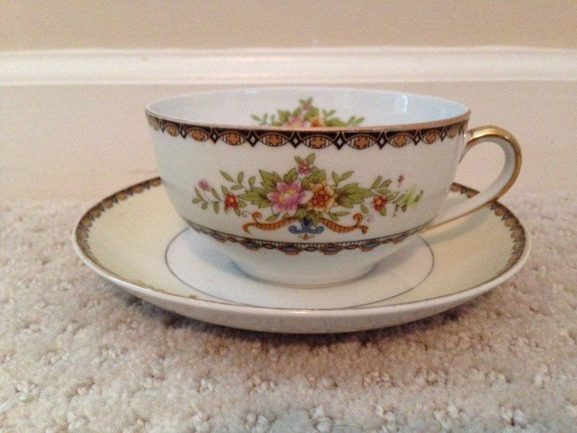 VINTAGE Noritake China Tea Cup in the Visalia pattern Haute Juice