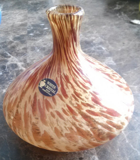 REDUCED White Cristal Hand Made in Italy Murano by BlackHorseFarm1