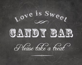 Wedding Chalkboard Printable Sign. DIY Chalkboard. 2 sizes 4