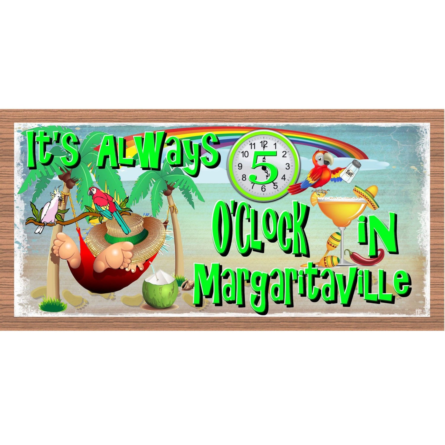 Wood Sings It's Always 5 O'Clock in Margaritaville by GiggleSticks