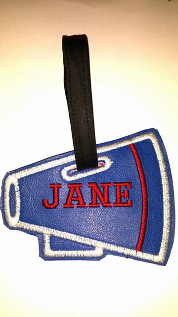 Cheer Bag Tag Cheerleader Megaphone sports tag