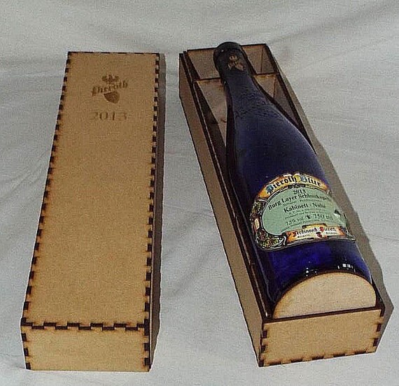 Wood Wine Bottle Presentation boxes MDF ready to paint