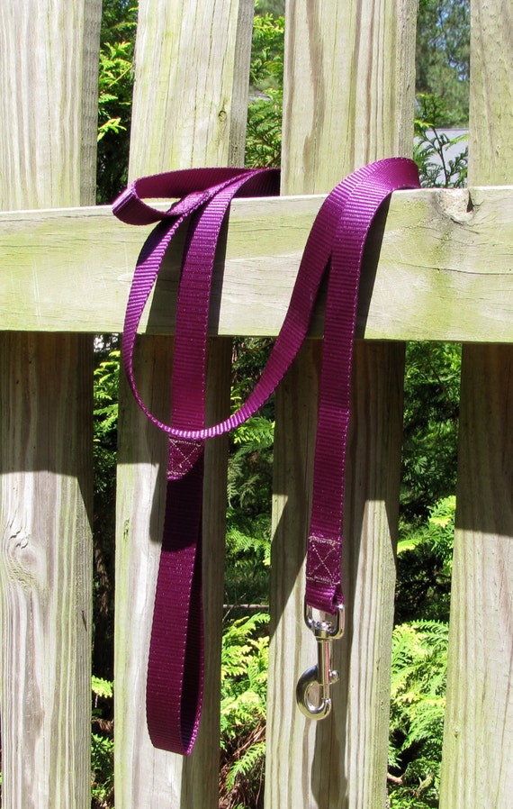 Items similar to Dog Leash Purple Nylon with Metal Clip on Etsy