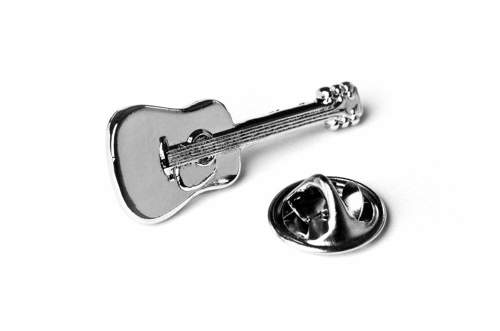 Acoustic Guitar Replica Pin Badge/ Lapel Pin great gift for
